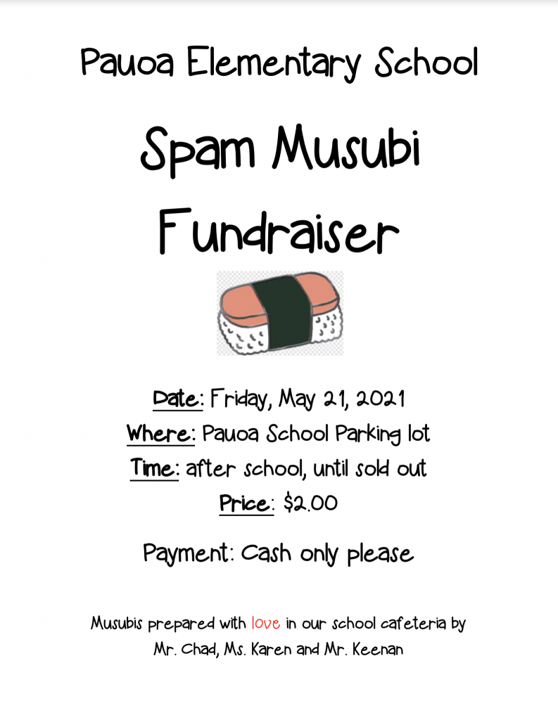 Spam Musubi Fundraiser 5 21 21