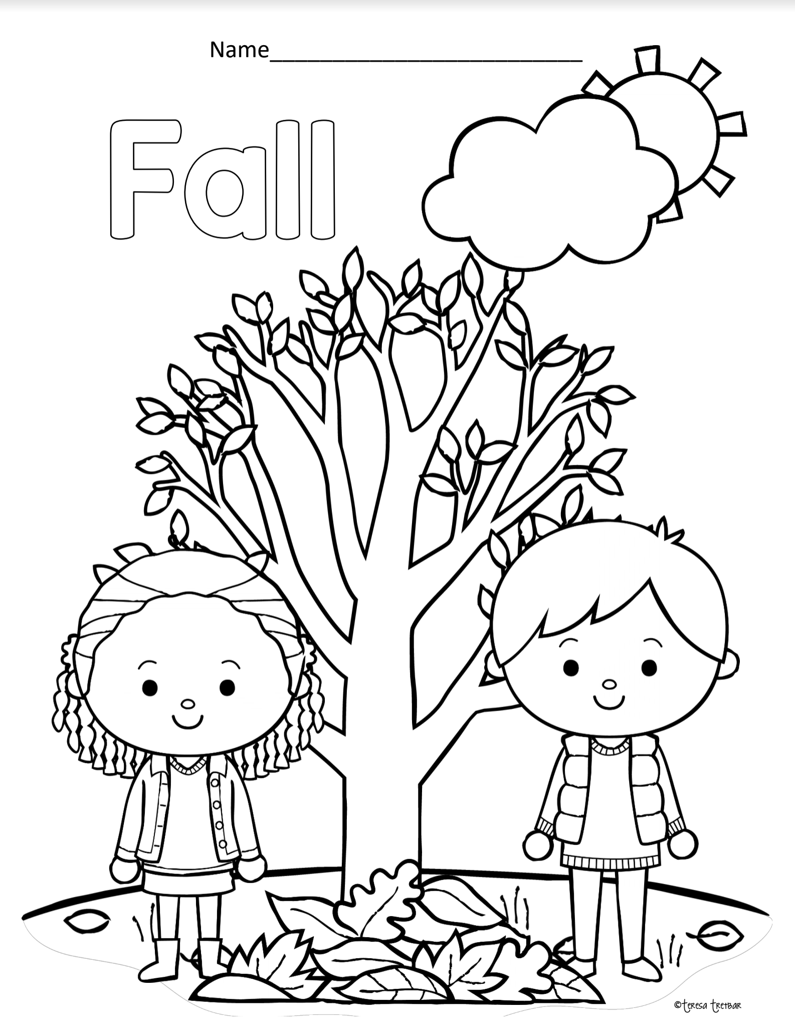 Fall Coloring Sheet