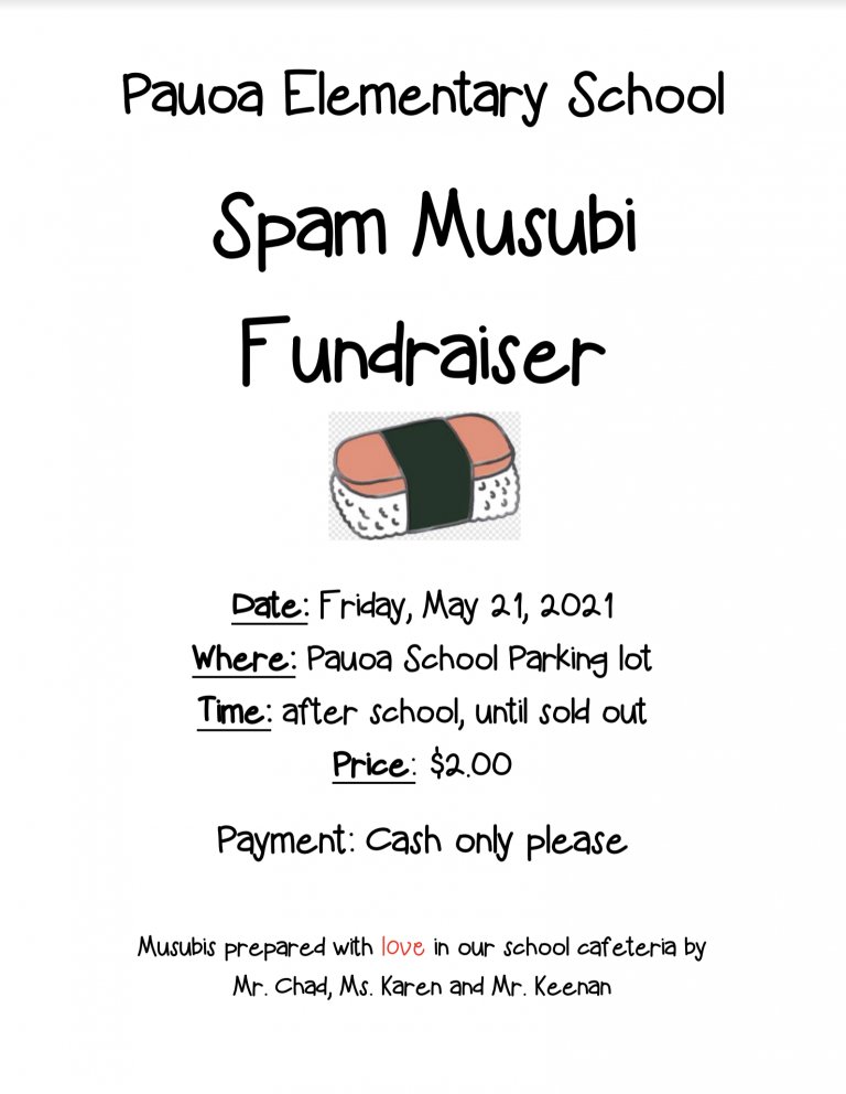 Spam Musubi Fundraiser 5 21 21