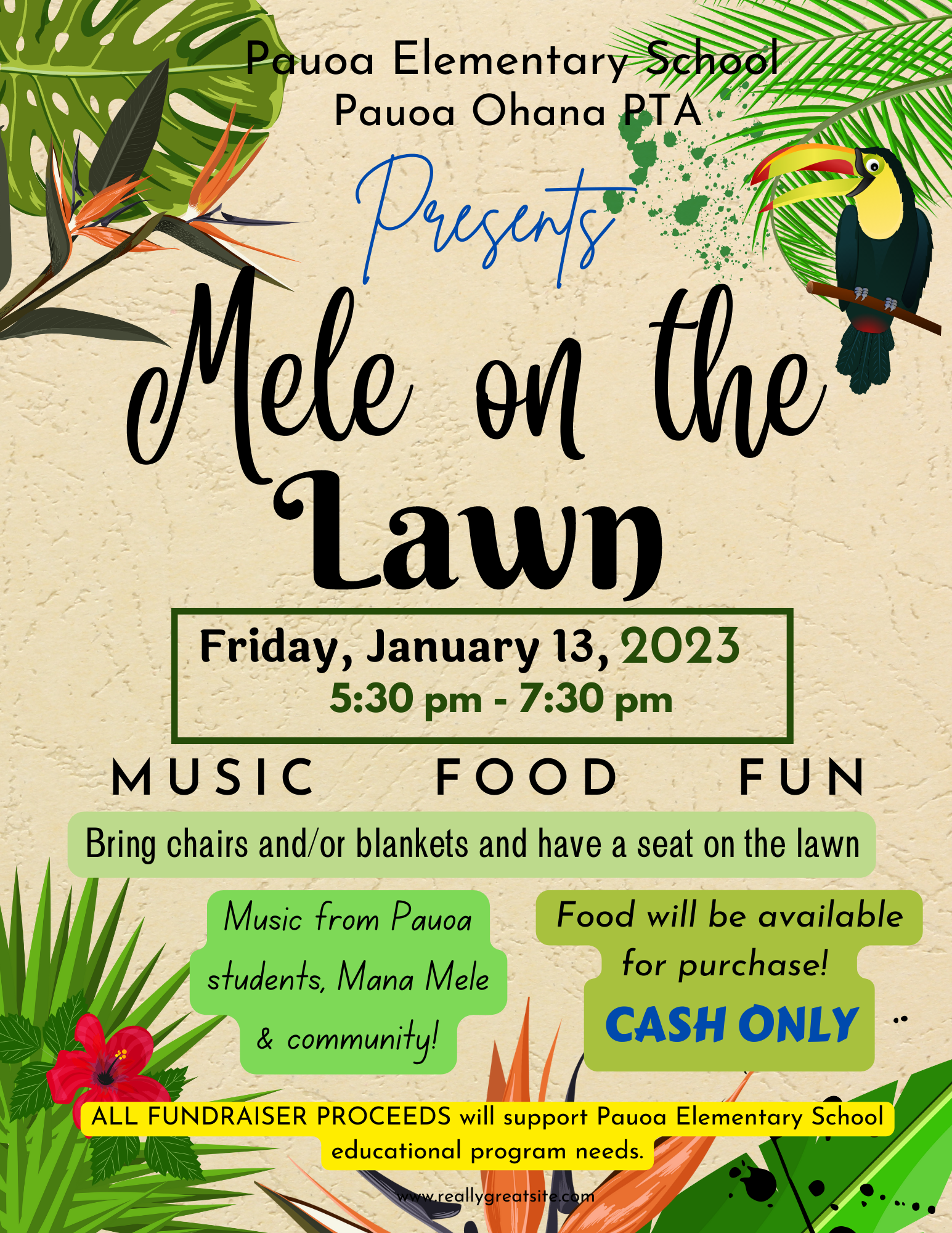 Mele on the Lawn Flyer