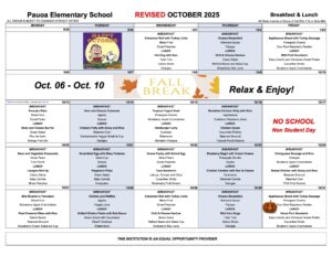 Revised OCT Menu 2025