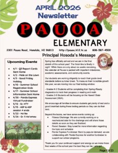 SY 25 26 April Newsletter