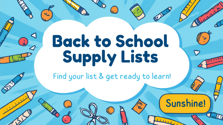 Playful Elementary School Supply Banner