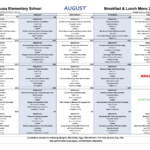 AUGUST 2026 MENU